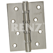 Картинка Петля врезная стальная RENZ 100- 4BB FH SN 4 подшипника плоский колпачок никель матовый